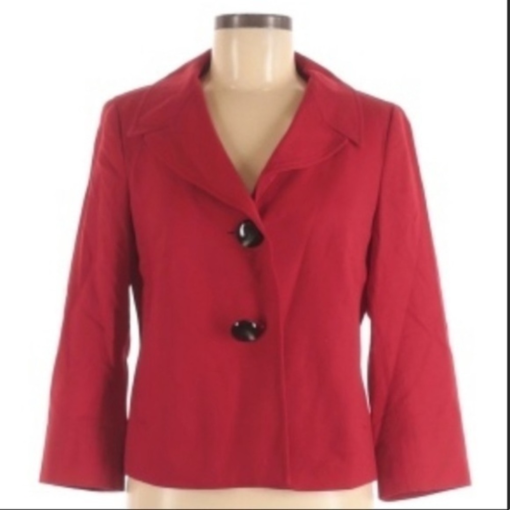 Talbots red wool blazer